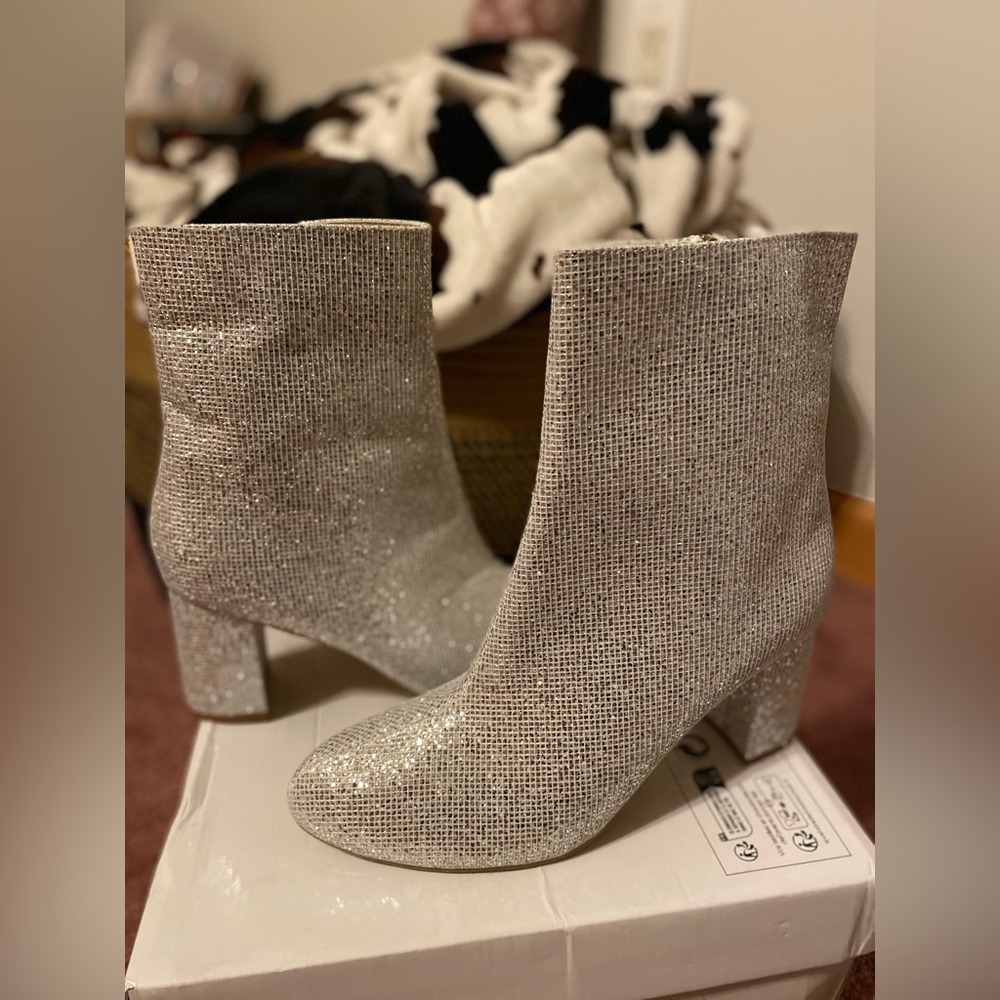 Brand new heeled sparkle boots